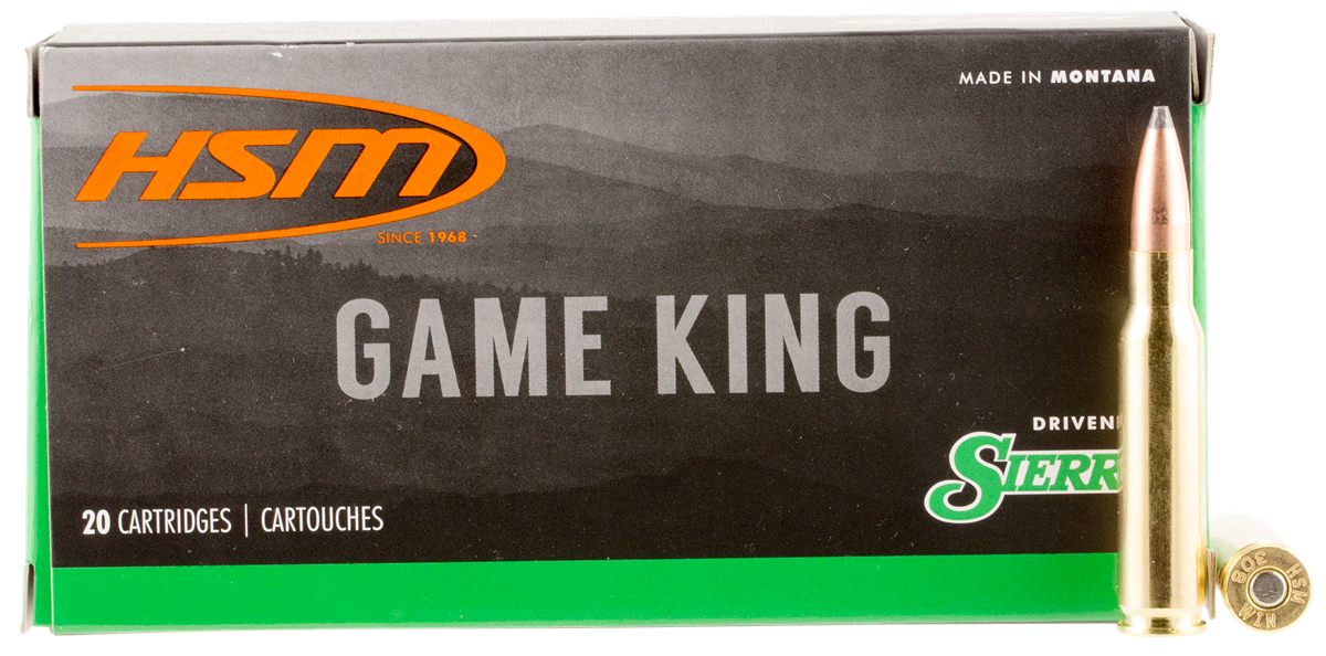 HSM 30841N Game King 308 Win 150 gr Sierra Spitzer Boat Tail 20 Per Box/ 25