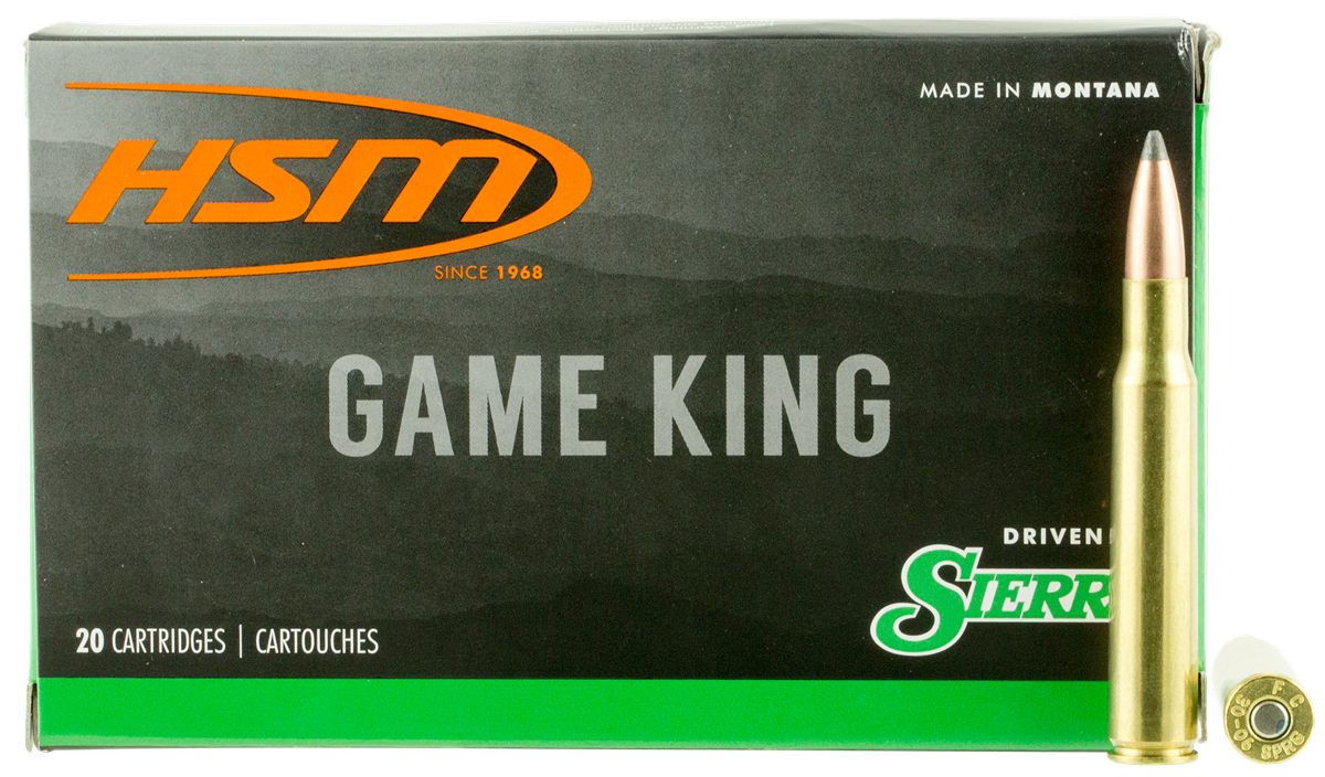 HSM 300640N Game King 30-06 Springfield 165 gr Sierra Spitzer Boat Tail 20