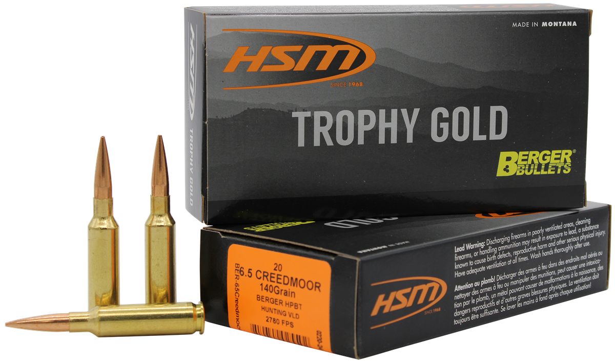 HSM 65CREEDMOOR140VLD Trophy Gold Extended Range 6.5 Creedmoor 140 gr Berge