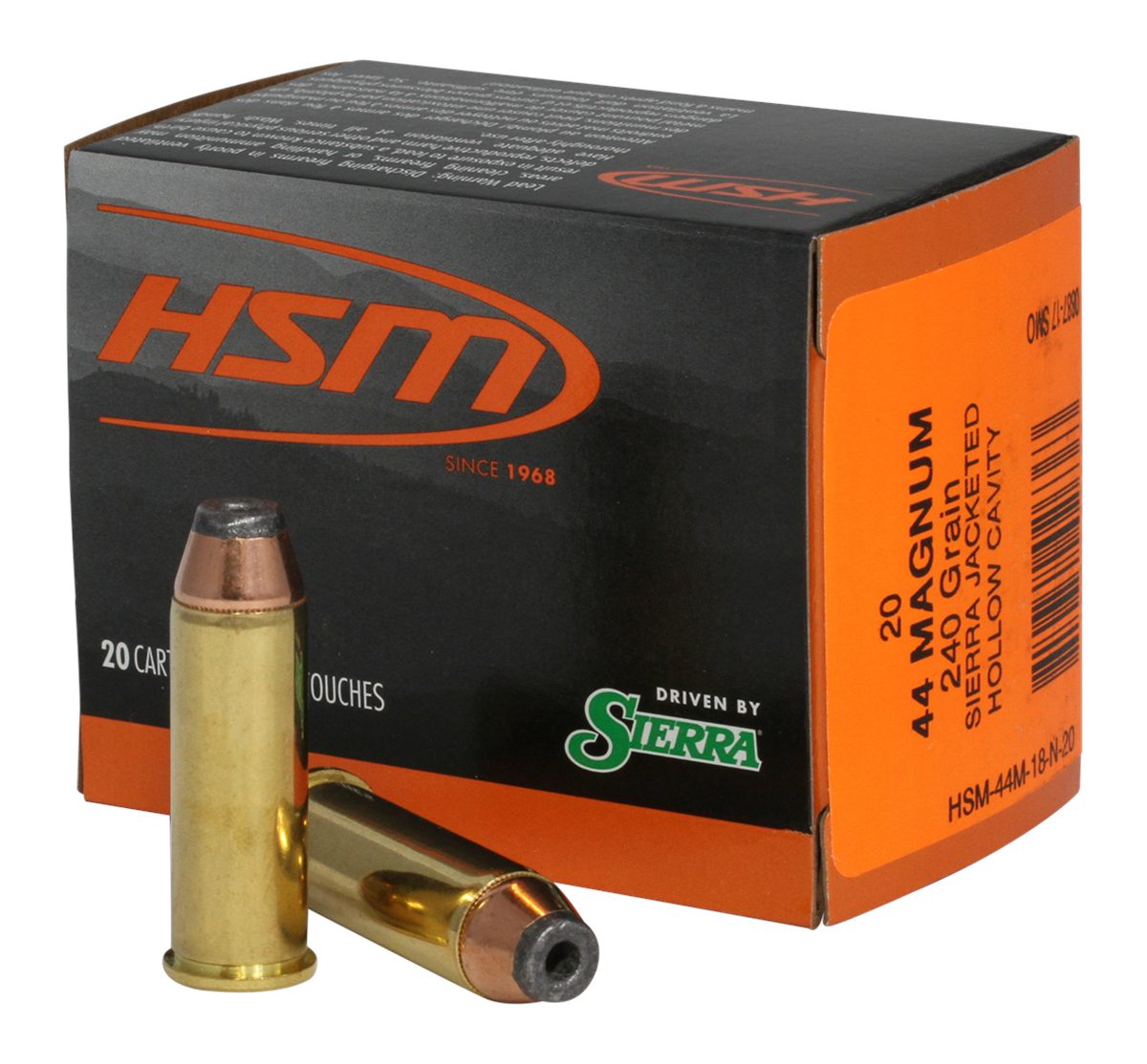 HSM 44M18N20 Pro Pistol 44 Rem Mag 240 gr Jacketed Hollow Cavity 20 Per Box