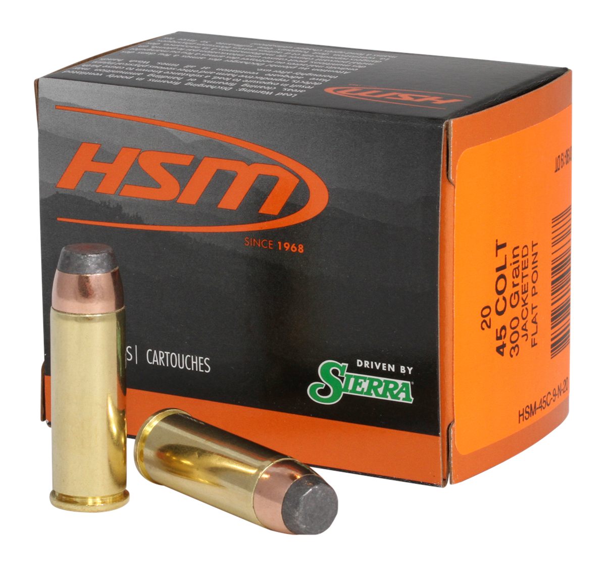 HSM 45C9N20 Pro Pistol 45 Colt 300 gr Jacketed Soft Point 20 Per Box/ Case