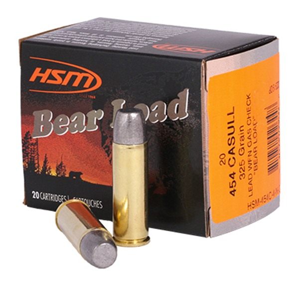 HSM Bear Load Hard Cast Handgun Ammunition .454 Casull 325gr WFN 1330 fps 2 view 3