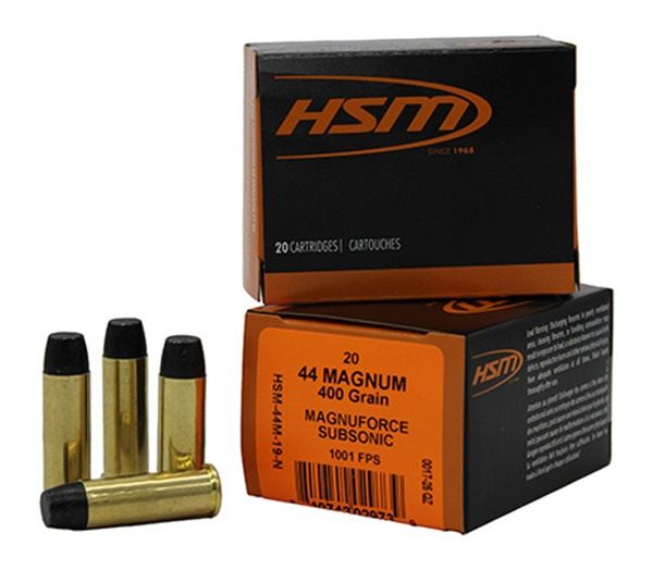 HSM 44M19N 44 RemMag Subsonic 400gr Hard Cast Long Flat Nose 20 Per Box/20 view 3