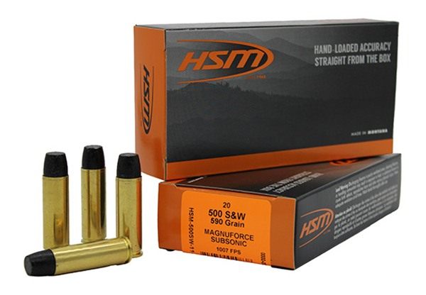HSM Ammunition 500SW11N WMag Subsonic 590gr Hard Cast Long Flat Nose 20 Per view 2