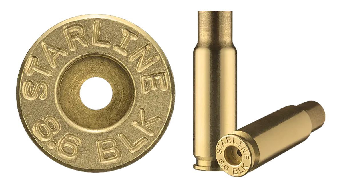 HSM 8.6BLKEUP-50 Unprimed Cases 8.6 Blackout Rifle Brass