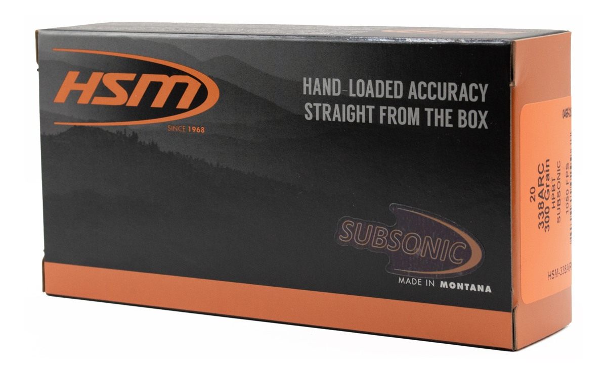 HSM 338ARC1N Subsonic 300gr Hollow Point Boat Tail 20 Per Box/25 Case