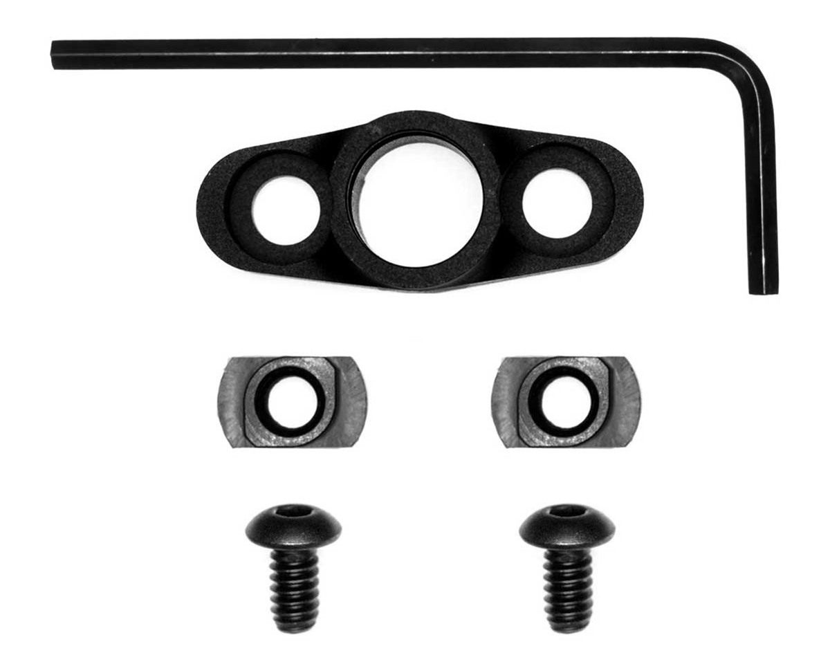GrovTec US Flanged Push Button Base, Full Rotating, M-LOK, black