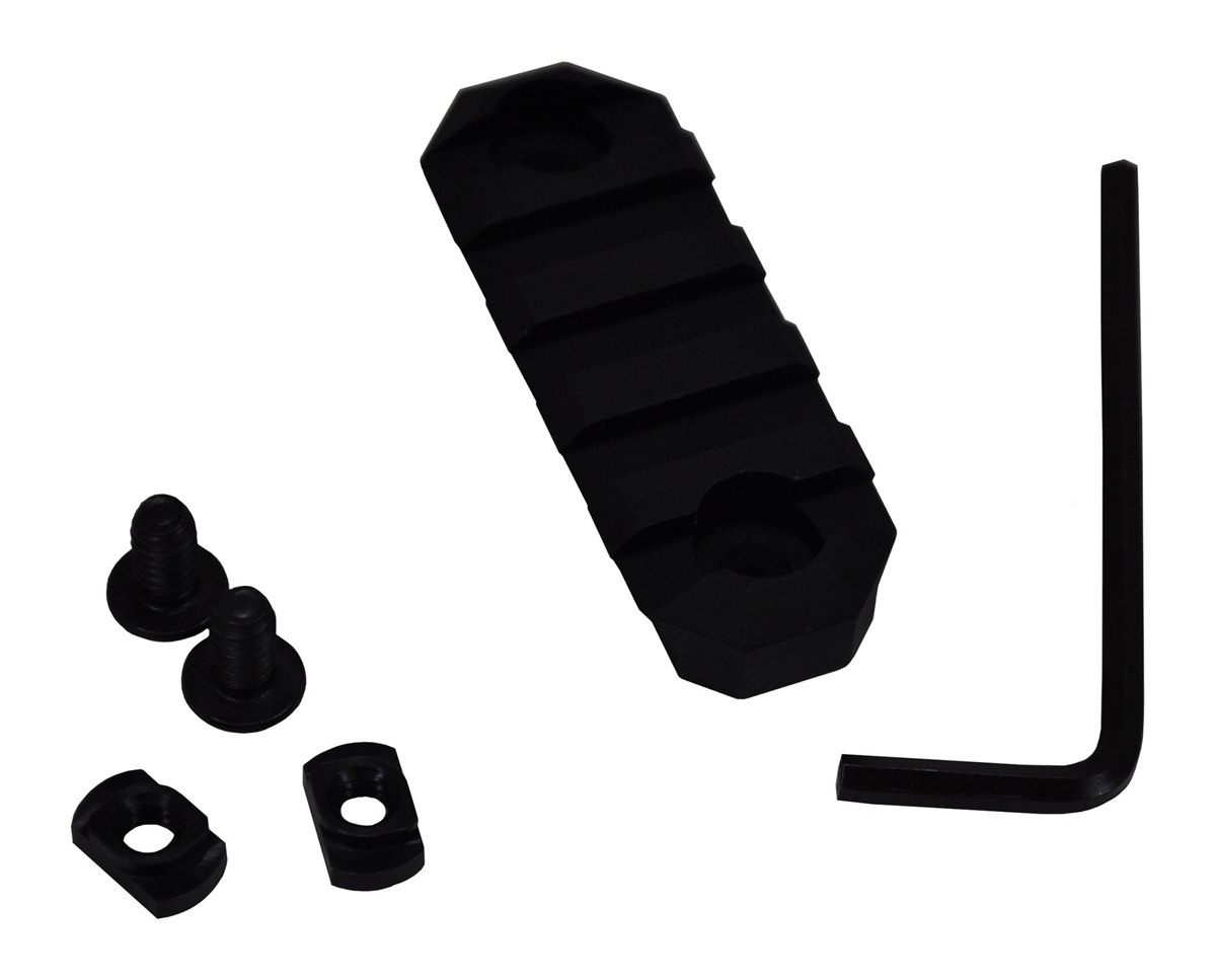GrovTec US M-LOK Rails Adaptors, 2.20in Length, 5 Slots, Black view 2