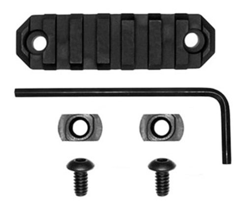 GrovTec US M-LOK Rails Adaptors, 3in Length, 7 Slots, Black view 3