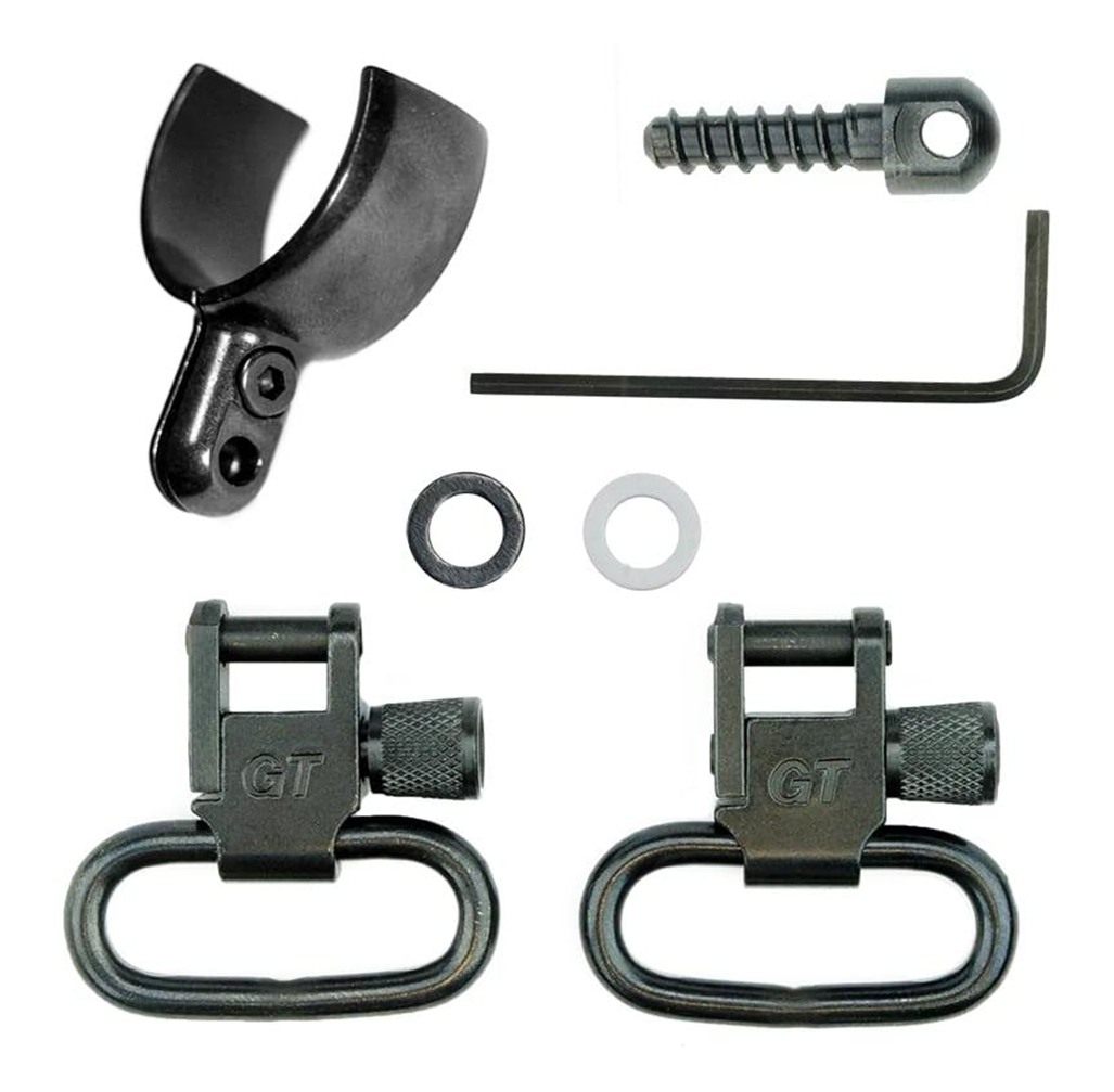 Grovtec Us Two Piece Barrel Band Swivel Sets .585 - .635 Diameter Black 2/c