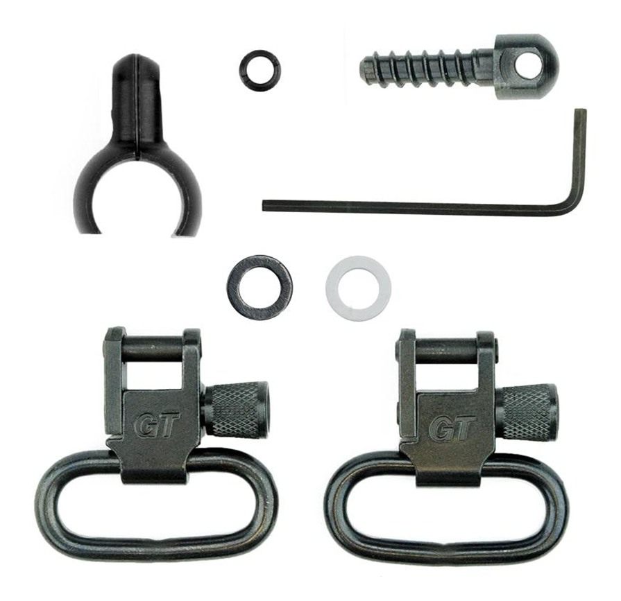 Grovtec Us Two Piece Barrel Band Swivel Sets .585 - .635 Diameter Black 2/c view 2
