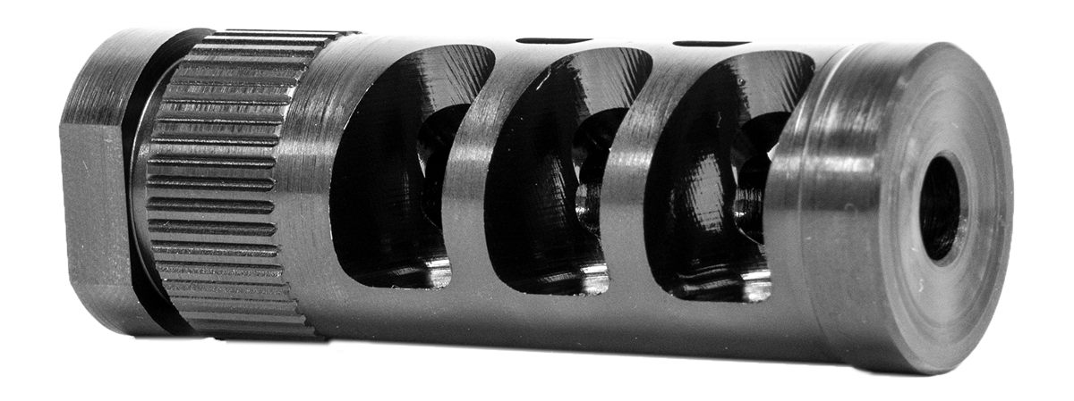 Grovtec Us GTHM315 G-Comp Muzzle Black Nitride Steel with 1/2in-28 tpi Thre