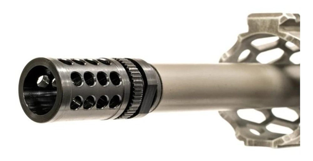 Grovtec USA GTHM318 G-Nite Flash Suppressor Black Nitride Steel with 5/8in view 3