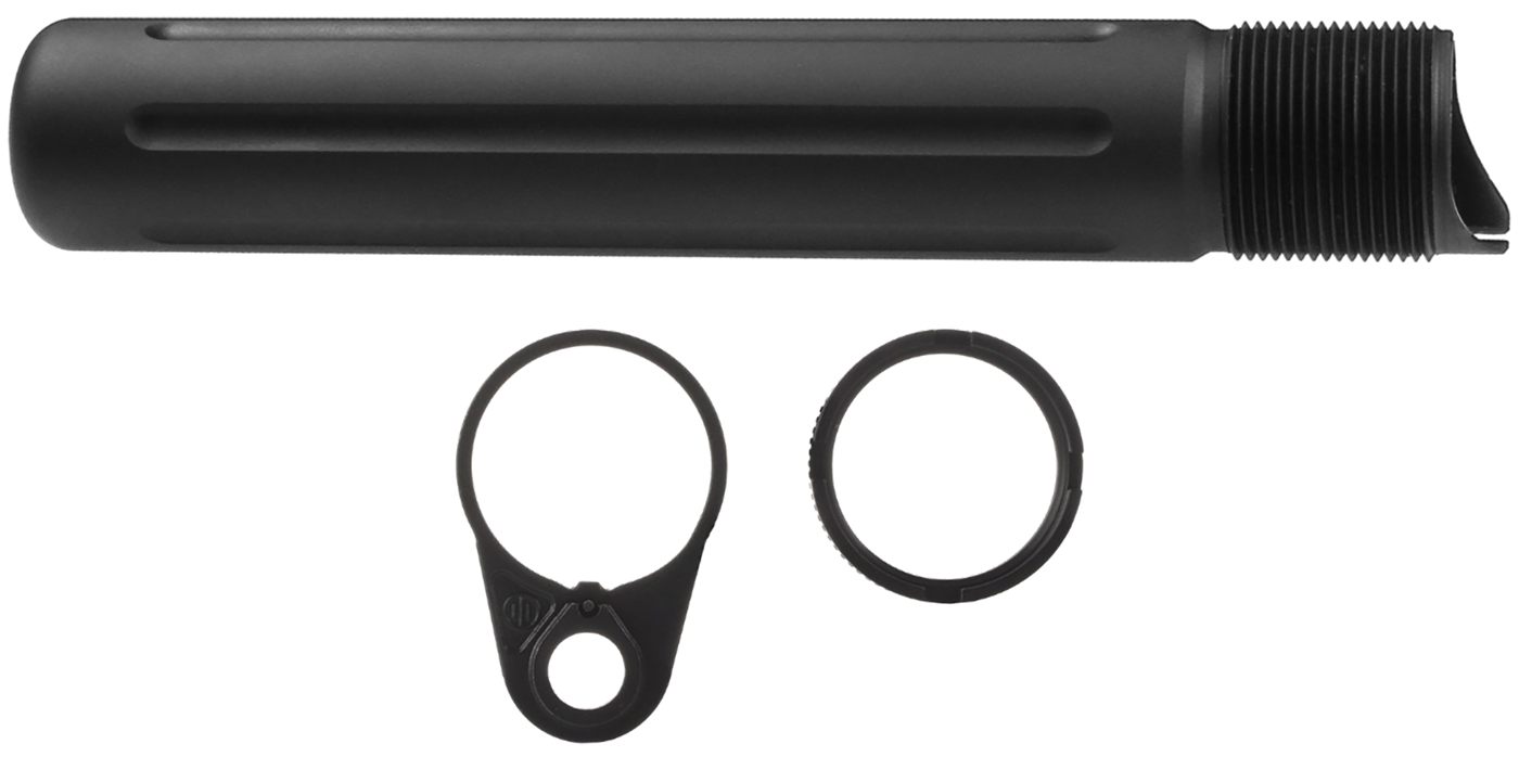 Primary Weapons 4G2BTPB-1F Castle Nut  7075 T-6 Aluminum Black Anodized
