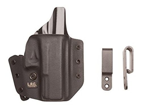 L.A.G. Tactical Dfndr S W M P Shield OWB BLK RH view 2