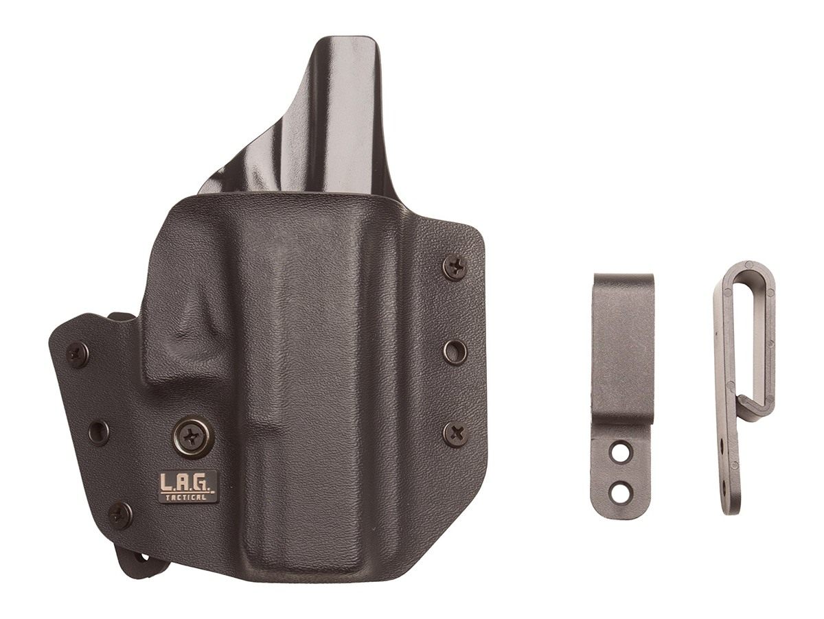 L.A.G. Tactical Dfndr 1911 3in OWB/IWB BLK RH