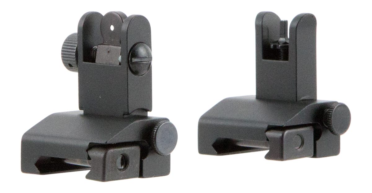 Tacfire IS002 Pop Up Iron Sights/Spring Loaded Black Anodized Flip for AR-P