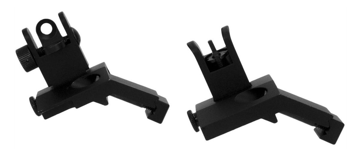 Tacfire IS003 45 Degree Flip Up Iron Sight/Springloaded Black Anodized Fron view 3