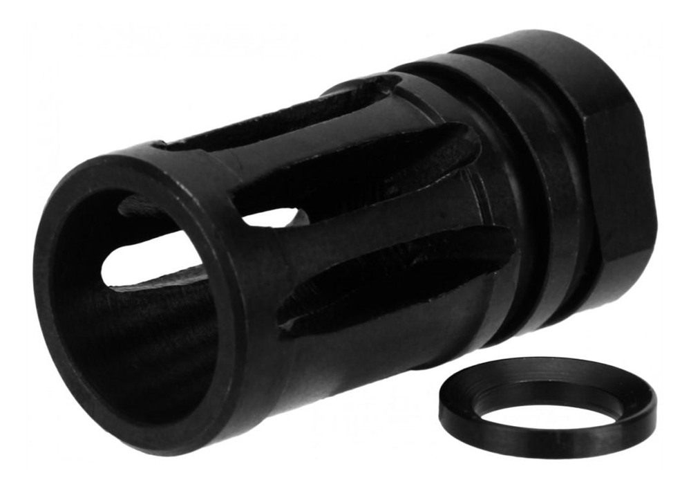 TacFire 5/8x24 TPI Bird Cage Muzzle Brake .30 cal Steel Black