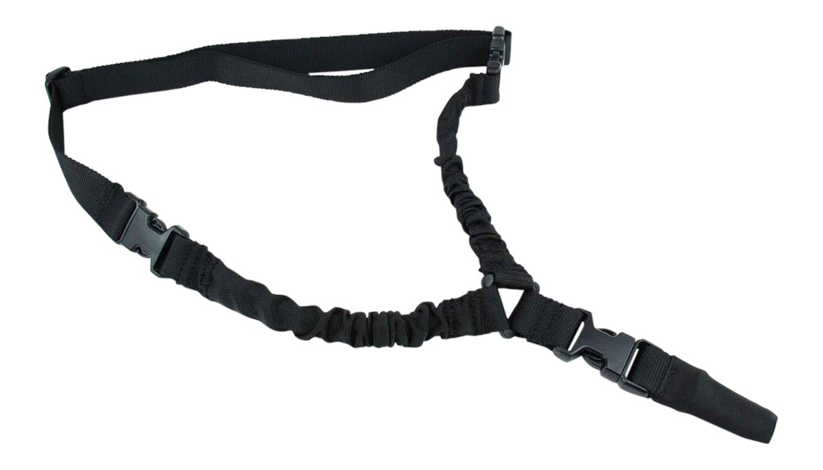 Tacfire SL002B One Point Sling Black Nylon 30in-40in OAL Adjustable Double