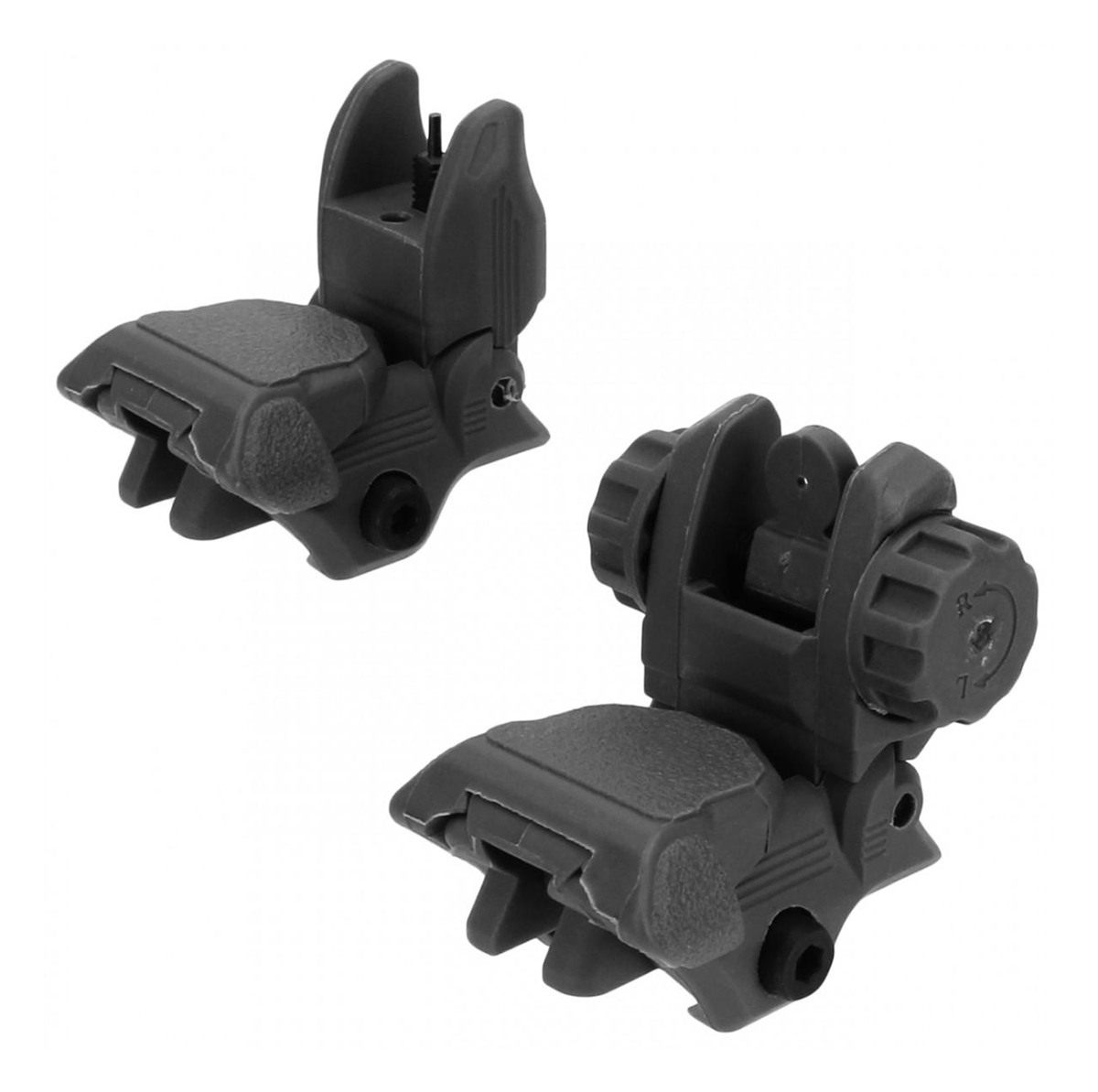 TacFire AR-15 45 Same Plane/Low Profile Pop Up Sights Black Polymer