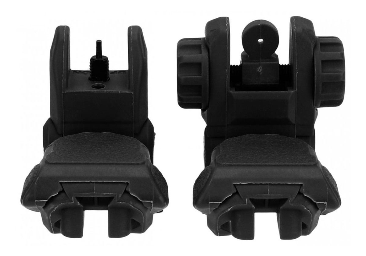 TacFire AR-15 45 Same Plane/Low Profile Pop Up Sights Black Polymer view 2