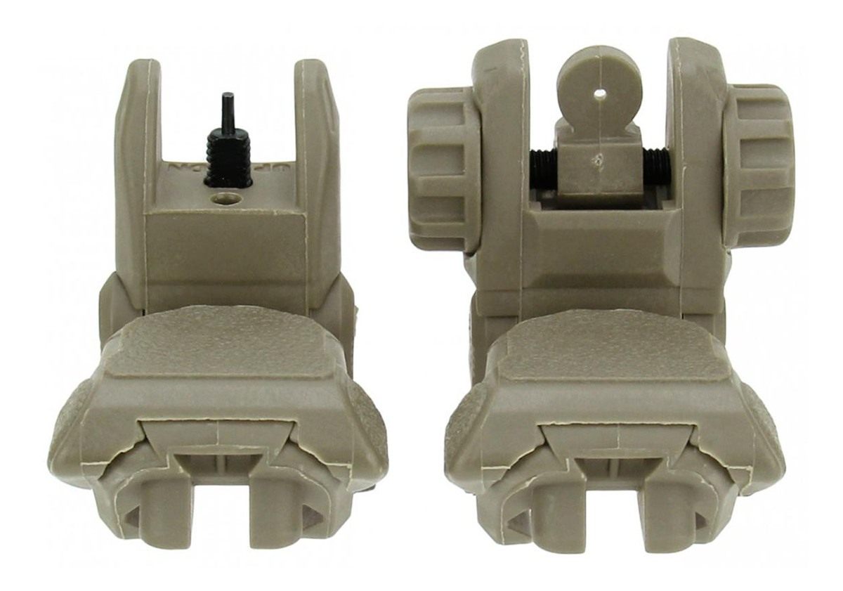 TacFire AR-15 45 Same Plane/Low Profile Pop Up Sights Tan view 2