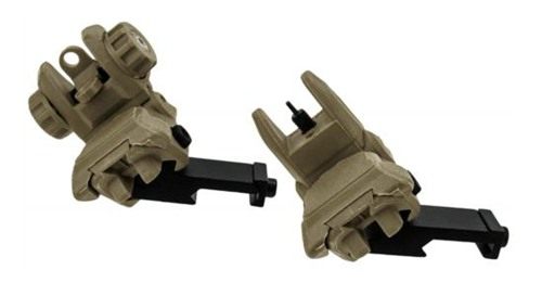 TacFire AR-15 45 Degree/Low Profile Pop Up Sights Tan