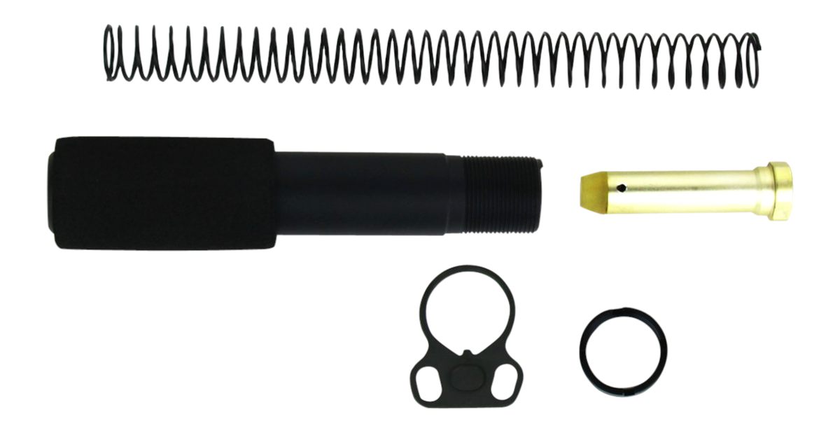 Tacfire MAR049B Buffer Tube Kit Mil-Spec AR-15 Black Aluminum Platform