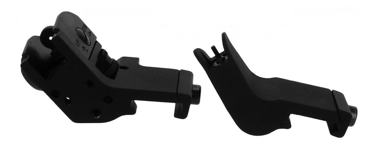 TacFire AR-15 45 Degree Rapid Transition Back Up Sights Black Aluminum view 2