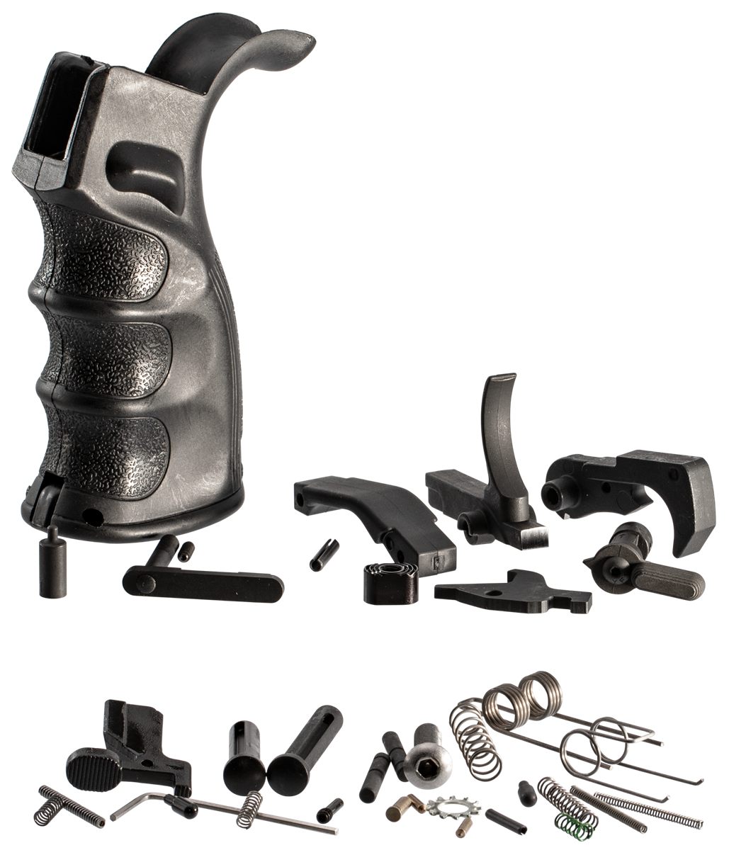 Tacfire LPK02B308 AR-10 Lower Parts Kit 308 Win Black Pgar-B Pistol Grip