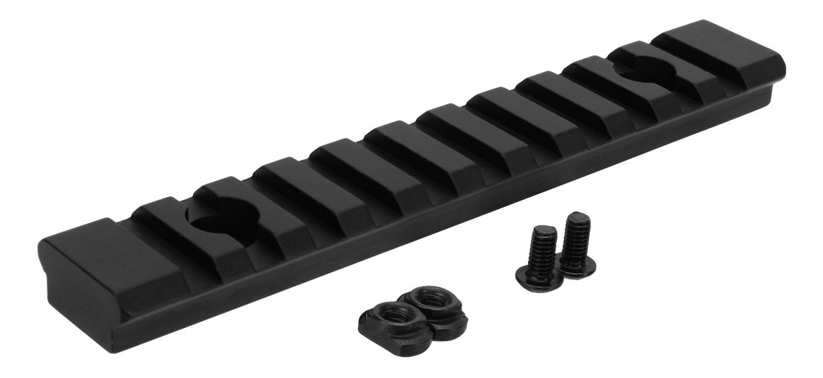 TacFire MAR105L M-LOK Accessory Picatinny Section Rail 5 Inch 11 Slots  Black Anodized