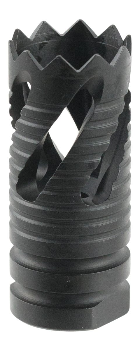 Tacfire MZ1021 Thread Crown Muzzle Brake Black Oxide Steel with 1/2in-28 tp