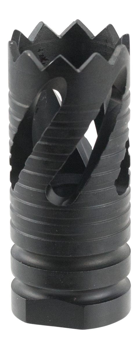 Tacfire MZ10213B Thread Crown Muzzle Brake Black Oxide Steel with 5/8in-24