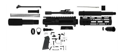 Tacfire 7.5in Unassembled AR 300 Blackout Pistol Build Kit with Lower Parts