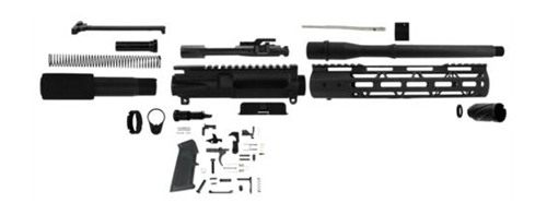 Tacfire 10.5in Unassembled AR 300 Blackout Pistol Build Kit with Lower Part