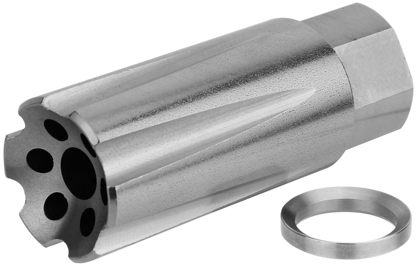 Tacfire MZ10209MMSS Linear Compensator Stainless Steel with 1/2in-36 tpi Th
