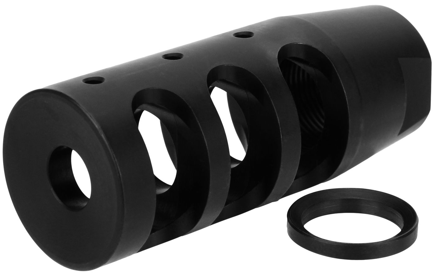 Tacfire MZ1002N Compact Compensator Black Nitride Steel with 1/2in-28 tpi T
