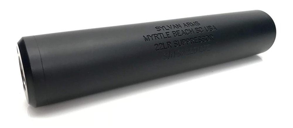 10 Ring Sylvan Arms Tomcat Titanium Suppressor .22 LR 1/2x28 Thread Black