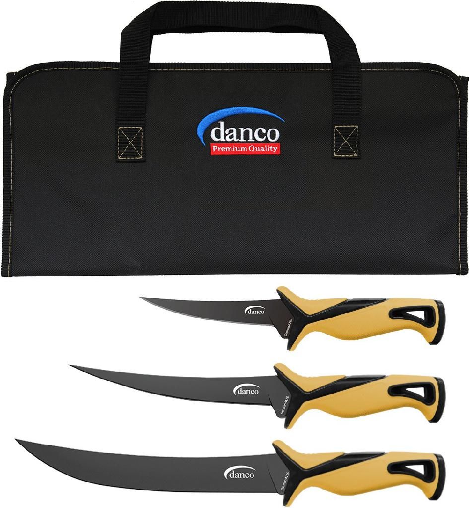 Danco Pro Series Roll Up Bag Kit | 5in 7in Fillet Knives and 9in Stout Knif view 2