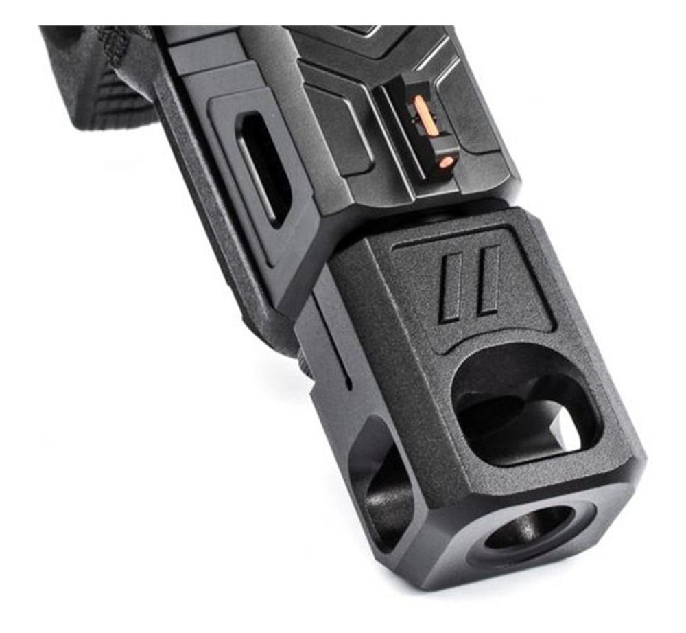ZEV Technologies Pro Compensator V2 Glock 19 9mm Luger 1/2x28 Thread Black