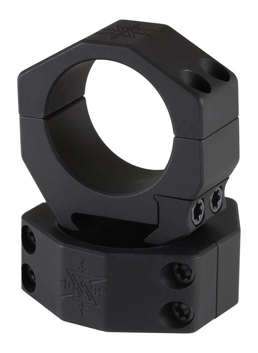 Seekins Precision 0010640002 Scope Rings Matte Black 35mm Low view 2