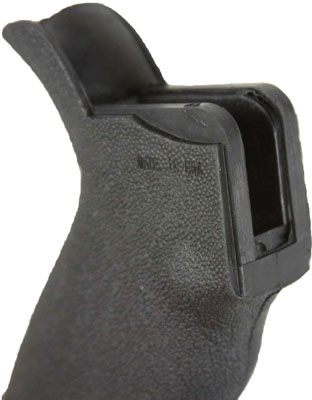 J E Machine Tech Textured Rubbered Pistol Grip W/Storage Black