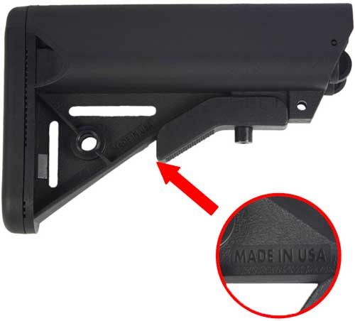 J E Machine Tech 3RD GEN Armory Sopmod AR15 Buttstock Black