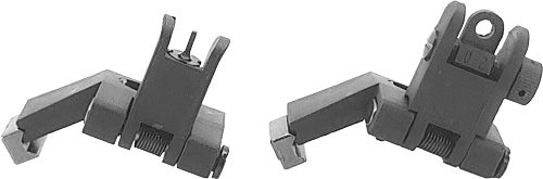 J E Machine Tech JE Flip-UP Front AND Rear Offset Polymer Sight SET Black