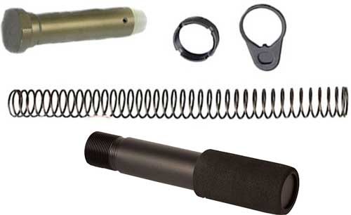 J E Machine Tech Pistol Buffer Tube COMBO KIT Black