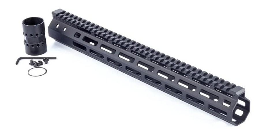Wilson Combat TRMLOK15 M-LOK Rail AR-15 Black Hardcoat Anodized 6005A-T5 Al view 2
