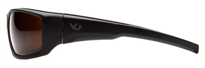 Pyramex Safety Overwatch Shooting Glasses Black with Bronze Lens Anti Fog view 3