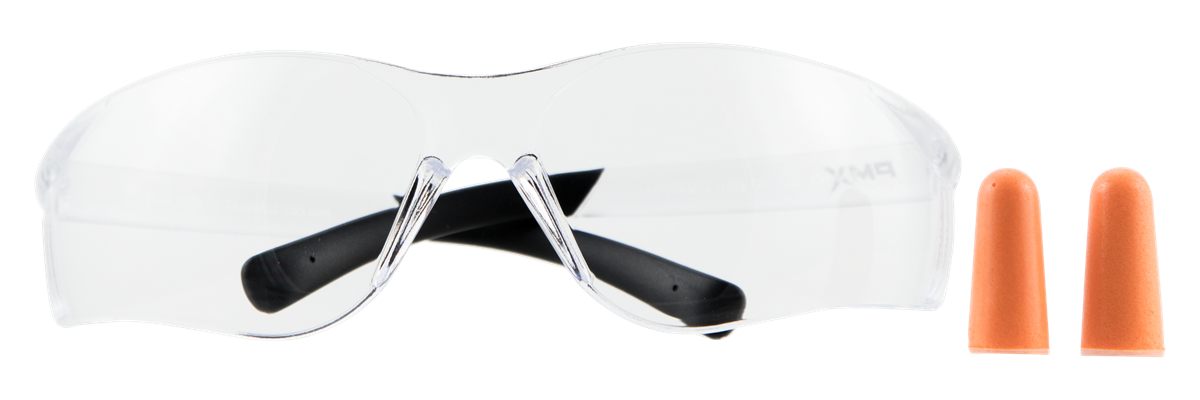 Pyramex PYS2510SDP Zteck Combo Adult Clear Lens Polycarbonate