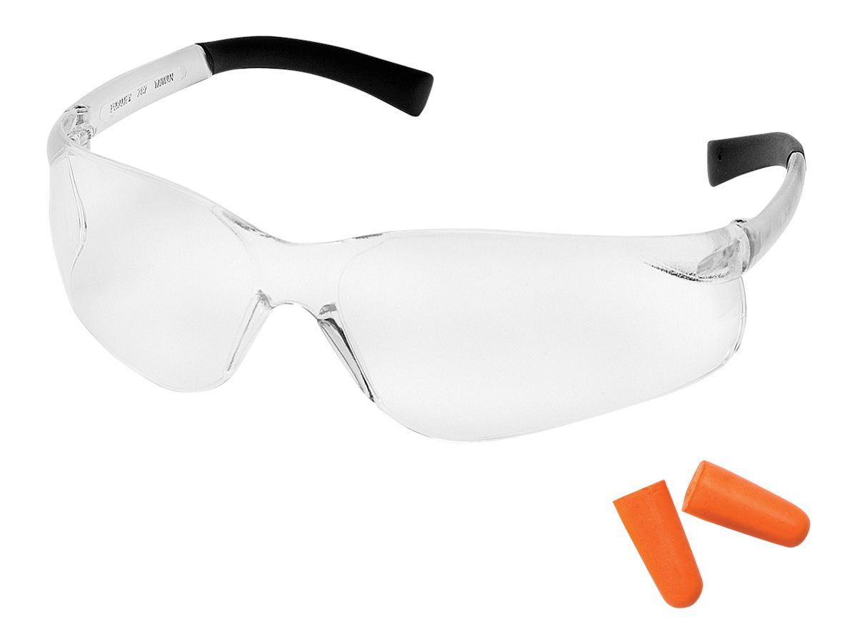 Pyramex Safety PYS2510SNDP Mini Ztek Combo Youth Women Clear Lens Polycarbo